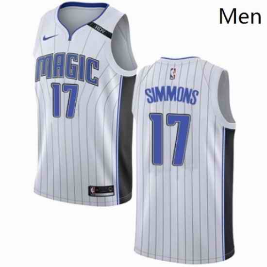 Mens Nike Orlando Magic 17 Jonathon Simmons Swingman NBA Jersey Association Edition